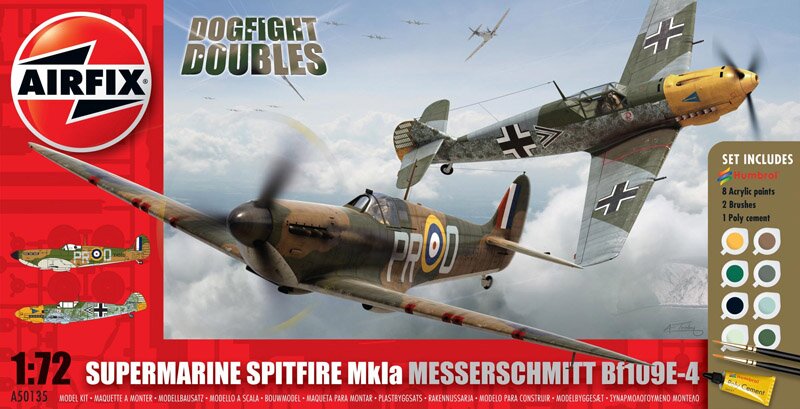 модель САМОЛЕТЫ DOGFIGHT Spitfire Bf-109 1/72